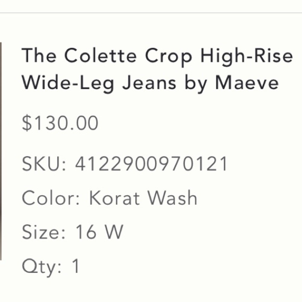 Anthropologie Maeve Colette jeans pants 16W ankle - Picture 5 of 5